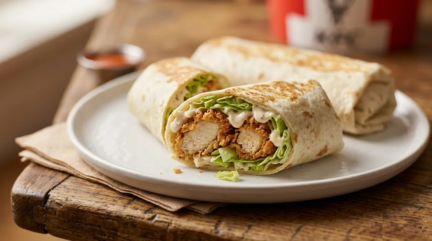 KFC Twister wrap with side